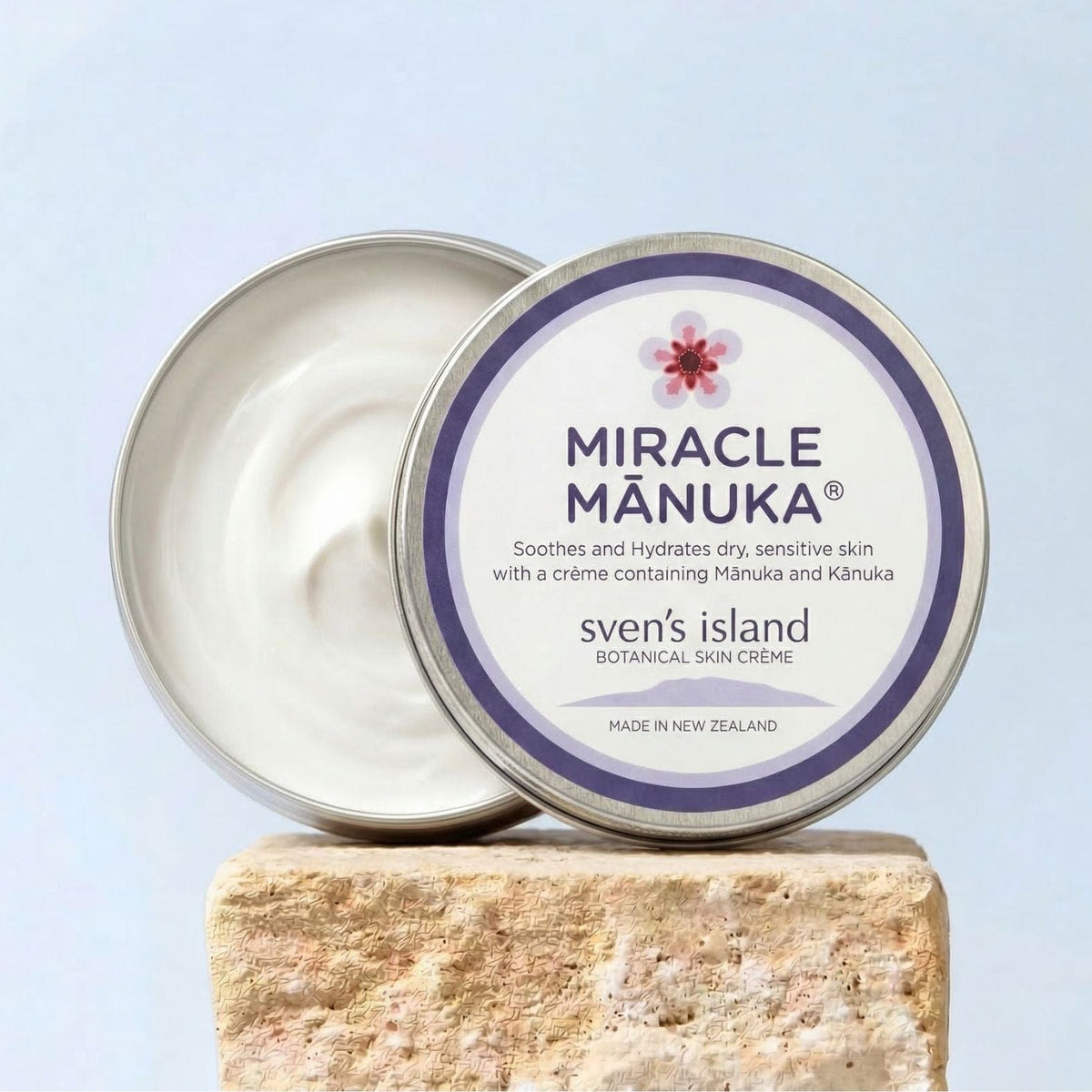 Sven’s Island New Zealand Miracle Manuka Daily Defence Cream for Dry, Itchy Skin – 100g Eczema Cream