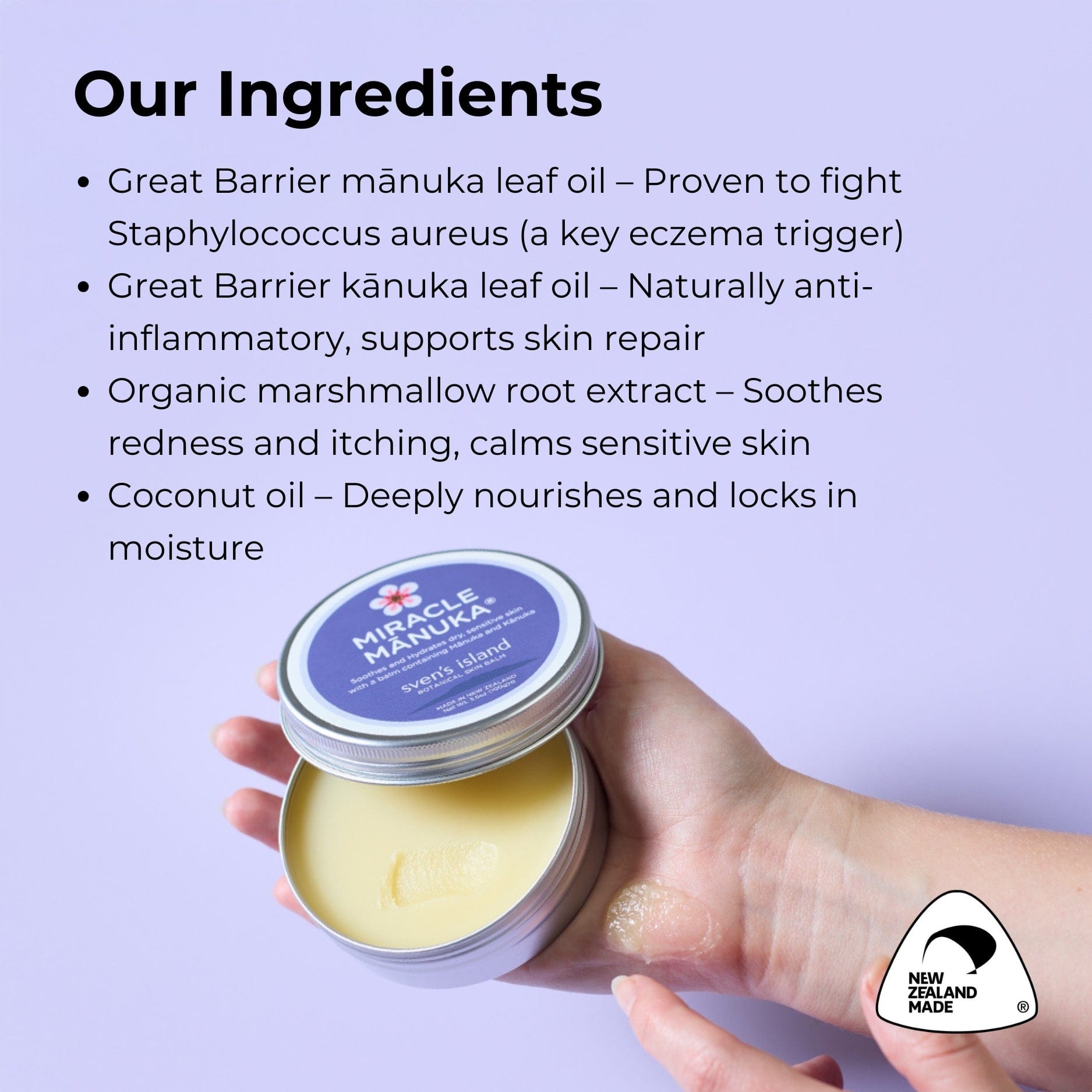 Sven’s Island New Zealand Miracle Manuka - Skin Repair Ointment 100g Eczema Cream